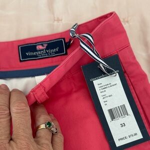 Vineyard Vines Jetty Red Cotton Shorts
